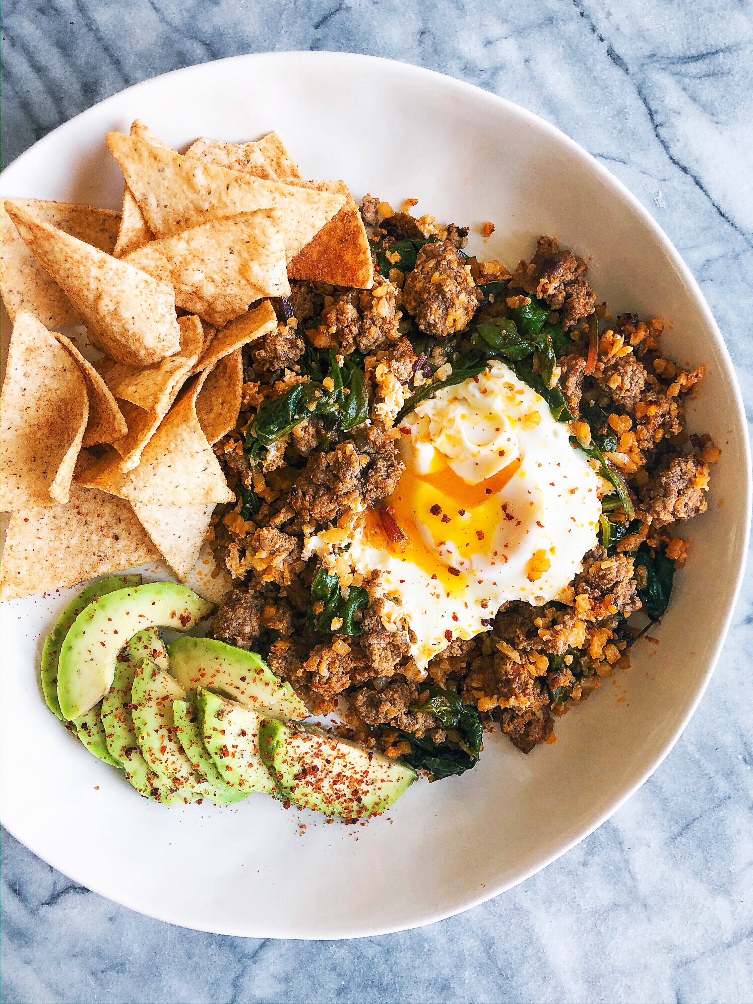 Egg Nest Taco Bowl